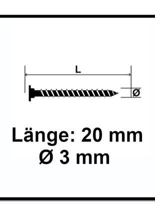 SPAX Vis à tête plate pour la fixation de panneaux arrière 3,0 x 20mm - Filetage total - T-STAR plus - T10 -  WIROX - 4Cut pour panneaux arrière sans lentille 600 pcs. (2x 0151010300203)