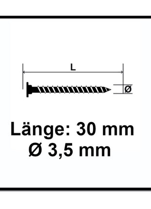 SPAX 3,5 x 30 mm Vis à tête plate pour panneau arrière - 600 pièces (2x 0151010350303)