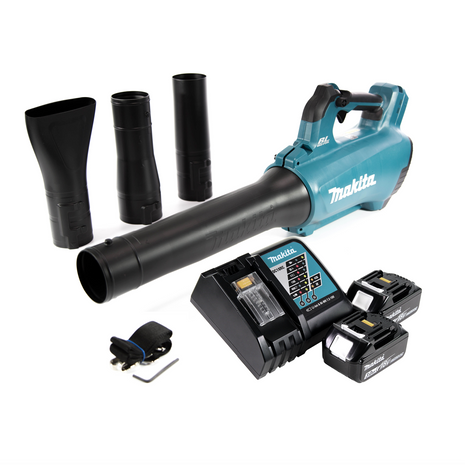 Soffiatore a batteria Makita DUB 184 RF 18 V brushless + 2x batteria ricaricabile 3,0 Ah + caricabatterie