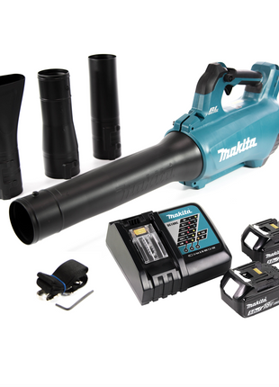 Makita DUB 184 RT akumulatorowa dmuchawa 18 V bezszczotkowa + 2x akumulator 5,0 Ah + ładowarka