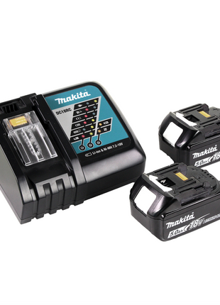 Makita DUB 184 RT akumulatorowa dmuchawa 18 V bezszczotkowa + 2x akumulator 5,0 Ah + ładowarka