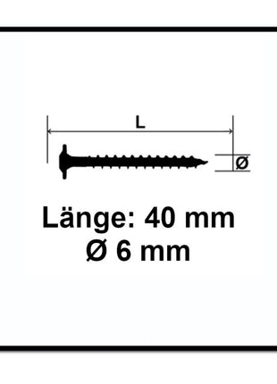 SPAX HI.FORCE Tellerkopf Schraube 6,0 x 40 mm 1000 Stk. ( 5x 0251010600405 ) Torx T-Star Plus T30 Vollgewinde Wirox 4Cut