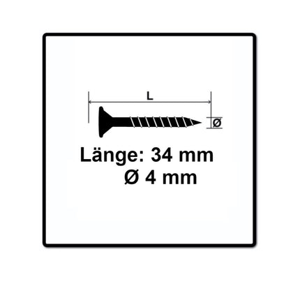 SPAX Sonderkopf Schieferschraube 4,0 x 34 mm 1000 Stk. ( 2x 35704015801001 ) Torx T-Star Plus T20 Teilgewinde Wirox 4Cut