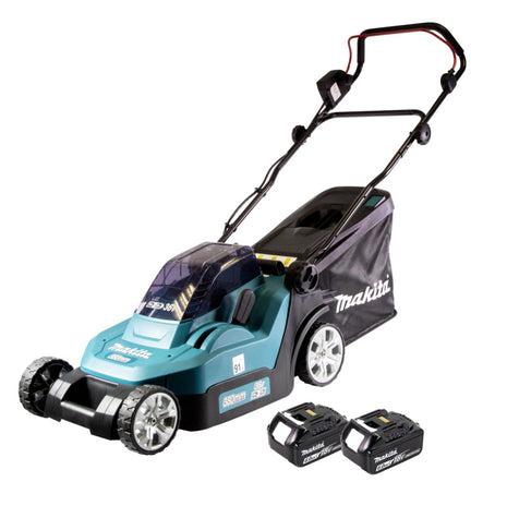 Makita DLM 382 G2 cordless lawn mower 36 V ( 2x 18 V ) 38 cm 40 l + 2x battery 6.0 Ah - without charger