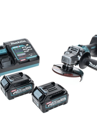 Makita GA 005 GD2 Meuleuse d'angle sans fil 40 V maxi 125 mm Brushless XGT + 2x Batteries 2,5 Ah + Chargeur