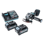 Makita GA 005 GM2 Smerigliatrice angolare a batteria 40 V max. 125 mm Brushless XGT + 2x batteria ricaricabile 4,0 Ah + caricabatterie