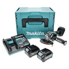Makita GA 005 GD201 Akku Winkelschleifer 40 V max. 125 mm Brushless  XGT + 2x Akku 2,5 Ah + Ladegerät + Makpac