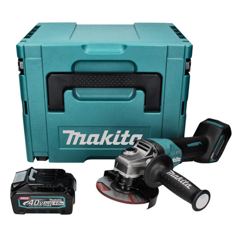 Amoladora angular a batería Makita GA 013 GM101 40 V máx. 125 mm sin escobillas XGT + 1x batería 4,0 Ah + Makpac - sin cargador