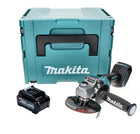 Makita GA 008 GD101 Meuleuse d'angle sans fil 40 V maxi 125 mm brushless XGT + 1x Batterie 2,5 Ah + Makpac - sans chargeur