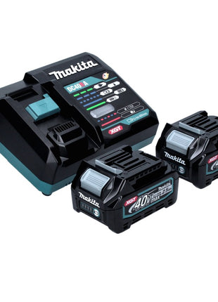 Makita GA 008 GD201 Meuleuse d'angle sans fil 40 V maxi 125 mm brushless XGT + 2x Batteries 2,5 Ah + Chargeur + Makpac