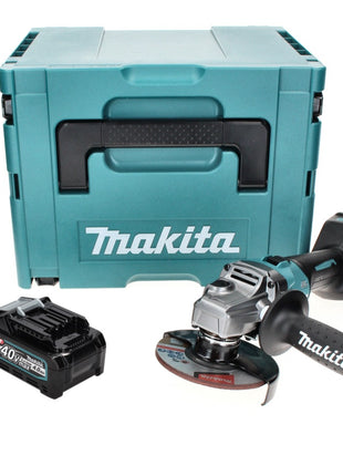 Makita GA 008 GM101 Meuleuse d'angle sans fil 40 V maxi 125 mm brushless XGT + 1x Batterie 4,0 Ah + Makpac - sans chargeur