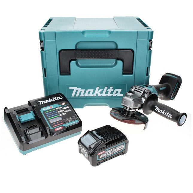 Makita GA 008 GM101 Akku Winkelschleifer 40 V max. 125 mm Brushless  XGT + 1x Akku 4,0 Ah + Ladegerät + Makpac