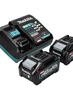 Makita GA 008 GM201 Meuleuse d'angle sans fil 40 V max. 125 mm  XGT + 2x Batteries 4,0 Ah + Chargeur + Coffret de transport Makpac