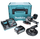 Makita GA 008 GM101 Akku Winkelschleifer 40 V max. 125 mm Brushless  XGT + 1x Akku 4,0 Ah + Ladegerät + Absaughaube + Makpac