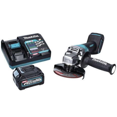 Amoladora angular a batería Makita GA 016 GD1 40 V máx. 125 mm sin escobillas XGT + 1x batería 2,5 Ah + cargador