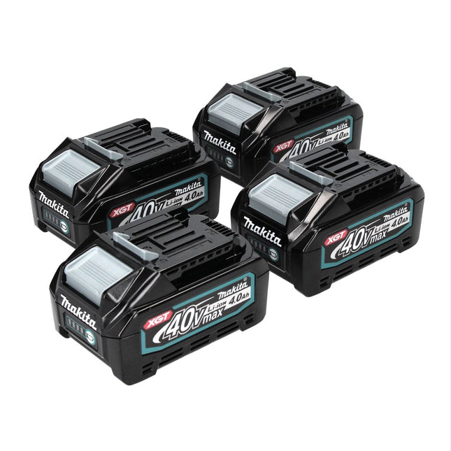 Set di batterie Makita 4x BL 4040 40 V max. 4,0 Ah XGT Li-Ion ( 4x 191B26-6 ) Classe di protezione IP64 con display LED