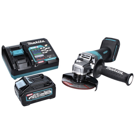 Amoladora angular a batería Makita GA 016 GM1 40 V máx. 125 mm sin escobillas XGT + 1x batería 4,0 Ah + cargador