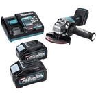 Smerigliatrice angolare a batteria Makita GA 016 GM2 40 V max. 125 mm Brushless  XGT + 2x batteria 4,0 Ah + caricabatteria