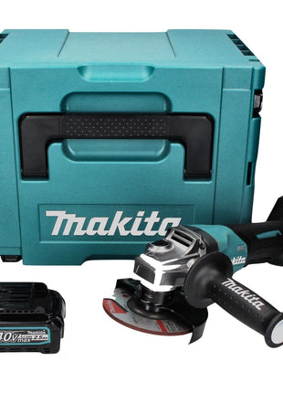 Makita GA 016 GD101 Meuleuse d'angle sans fil 40 V maxi 125 mm brushless XGT + 1x Batterie 2,5 Ah + Makpac - sans chargeur