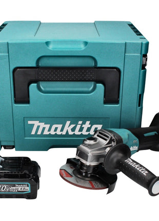 Makita GA 016 GM101 Meuleuse d'angle sans fil 40 V maxi 125 mm brushless XGT + 1x Batterie 4,0 Ah + Makpac - sans chargeur