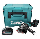 Amoladora angular a batería Makita GA 016 GM101 40 V máx. 125 mm sin escobillas XGT + 1x batería 4,0 Ah + Makpac - sin cargador