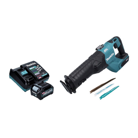 Makita JR 001 GD1 Akumulatorowa pilarka szablasta 40 V max. bezszczotkowa pilarka szablasta XGT + 1x akumulator 2,5 Ah + ładowarka - bez walizki