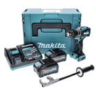 Taladro atornillador inalámbrico Makita DF 001 GM201 40 V máx. 140 Nm XGT Brushless + 2x batería 4,0 Ah + cargador + Makpac