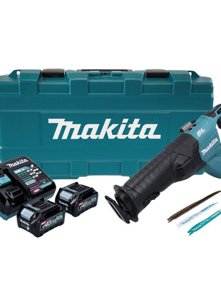 Makita JR 001 GD201 Akku Reciprosäge 40 V max. Brushless Säbelsäge XGT + 2x Akku 2,5 Ah + Ladegerät + Koffer