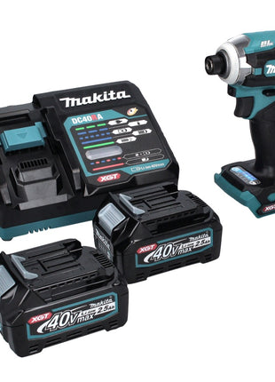 Makita TD 001 GD2 Akku Schlagschrauber 40 V 220 Nm 1/4" XGT Brushless + 2x Akku 2,5 Ah + Ladegerät