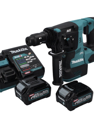 Makita HR 004 GD2 Perceuse à percussion sans fil 40 V max. 2,8 J SDS plus XGT + 2x Batteries 2,5 Ah + Chargeur