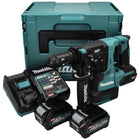 Makita HR 004 GD201 marteau combiné à batterie 40 V max. 2,8 J SDS plus XGT Brushless + 2x batterie 2,5 Ah + chargeur + Makpac