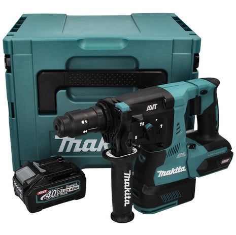 Martillo combinado a batería Makita HR 004 GM101 40 V máx. 2,8 J SDS plus XGT Brushless + 1x batería 4,0 Ah + Makpac - sin cargador