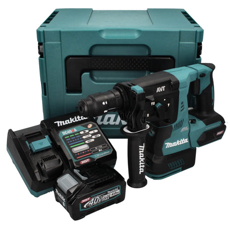 Martillo combinado a batería Makita HR 004 GM101 40 V máx. 2,8 J SDS plus XGT Brushless + 1x batería 4,0 Ah + cargador + Makpac