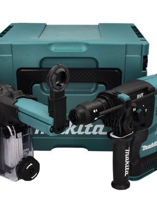 Makita HR 004 GZ01 marteau combiné à batterie 40 V max. 2,8 J SDS plus XGT Brushless + aspiration de poussière DX 14 + Makpac - sans batterie, sans chargeur