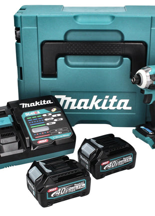 Makita TD 001 GD201 Akku Schlagschrauber 40 V 220 Nm 1/4" XGT Brushless + 2x Akku 2,5 Ah + Makpac + Ladegerät