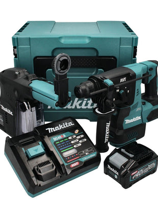 Makita HR 003 GM101 marteau combiné à batterie 40 V max. 2,8 J SDS plus brushless + 1x batterie 4,0 Ah + chargeur + aspiration DX12 + Makpac