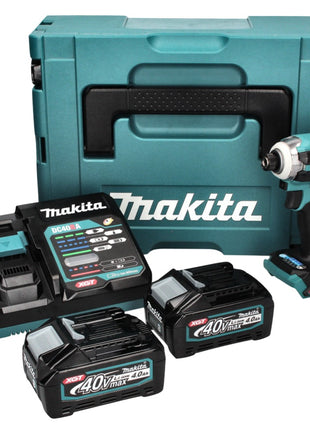 Makita TD 001 GM201 Akku Schlagschrauber 40 V 220 Nm 1/4" XGT Brushless + 2x Akku 4,0 Ah + Makpac + Ladegerät