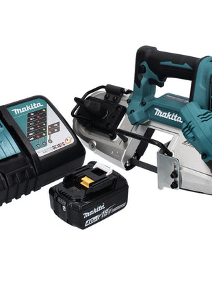 Makita DPB 183 RM1 Akku Bandsäge 18 V 66 mm Brushless + 1x Akku 4,0 Ah + Ladegerät