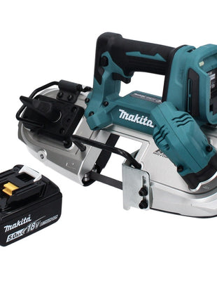 Makita DPB 183 T1 Akku Bandsäge 18 V 66 mm Brushless + 1x Akku 5,0 Ah - ohne Ladegerät