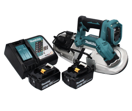 Makita DPB 183 RG Cordless band saw 18 V 66 mm brushless + 2x battery 6.0 Ah + charger