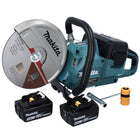 Makita DCE 090 T2X1 Akku Trennschleifer 36 V ( 2x 18 V ) 230 mm Brushless + 2x Akku 5,0 Ah - ohne Ladegerät