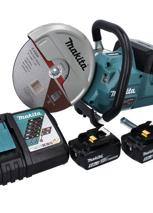 Makita DCE 090 RT2X1 Découpeuse sans fil sans balai 230 mm 36 V (2x 18 V) + 2x Batteries 6,0 Ah + Chargeur