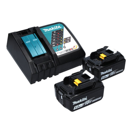 Makita DCE 090 RT2X1 Akku Trennschleifer 36 V ( 2x 18 V ) 230 mm Brushless + 2x Akku 5,0 Ah + Ladegerät