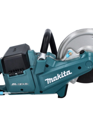 Makita DCE 090 PT2X1 Akku Trennschleifer 36 V ( 2x 18 V ) 230 mm Brushless + 2x Akku 5,0 Ah + Doppelladegerät