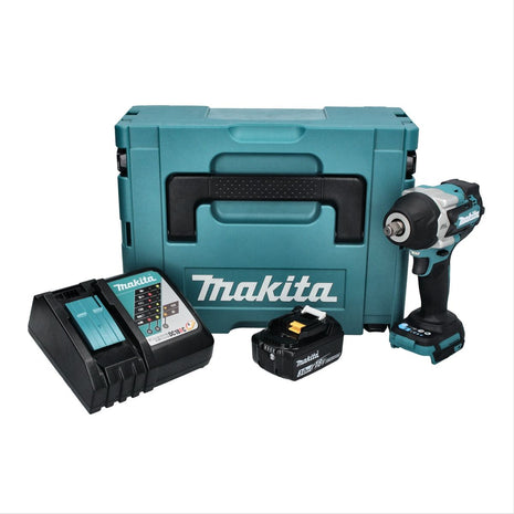 Makita DTW 700 RF1J Atornillador de impacto inalámbrico 18 V 700 Nm 1/2" XPT Brushless + 1x batería 3.0 Ah + cargador + Makpac