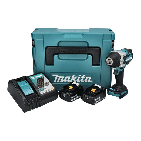 Avvitatore a impulsi a batteria Makita DTW 700 RFJ 18 V 700 Nm 1/2" XPT Brushless + 2x batteria ricaricabile 3,0 Ah + caricatore + Makpac