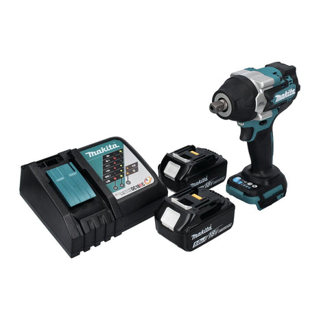 Makita DTW 701 RT Llave de impacto a batería 18 V 700 Nm 1/2" XPT Brushless + 2x baterías 5,0 Ah + cargador