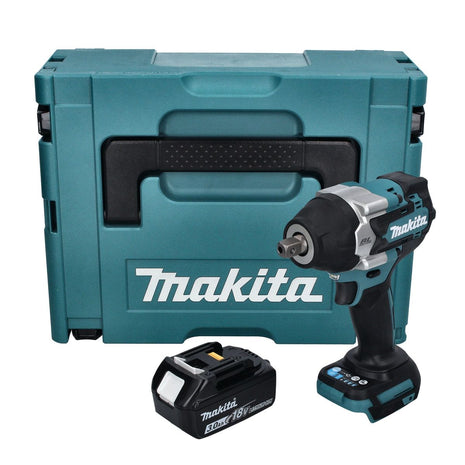 Makita DTW 701 F1J Clé à choc sans fil 18 V 700 Nm 1/2'' XPT Brushless + 1x batterie 3,0 Ah + Makpac - sans chargeur