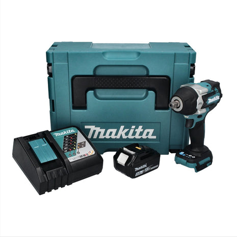 Makita DTW 701 RT1J Llave de impacto a batería 18 V 700 Nm 1/2" XPT Brushless + 1x batería 5,0 Ah + cargador + Makpac