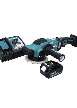 Pulidora excéntrica a batería Makita DPO 600 RF1 18 V 150 mm XPT Brushless + 1x batería 3,0 Ah + cargador